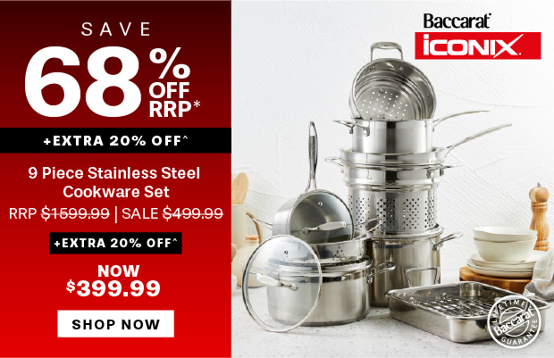 Baccarat iconiX 9 Piece Stainless Steel Cookware Set