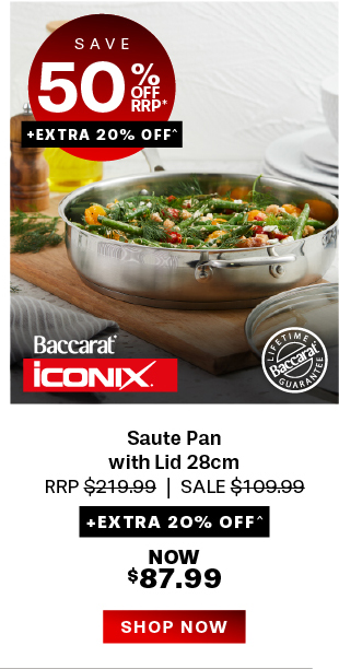 Baccarat iconiX Saute Pan with Lid 28cm