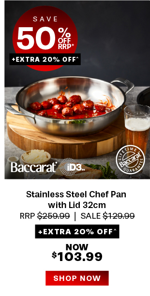 Baccarat iD3 Stainless Steel Chef Pan with Lid 32cm