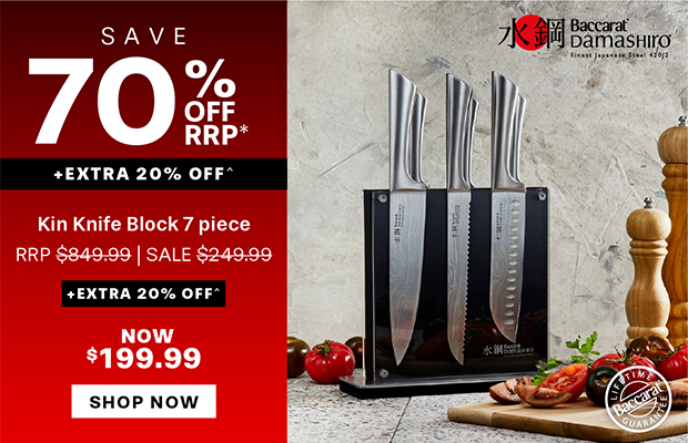 Baccarat Damashiro Kin Knife Block 7 piece