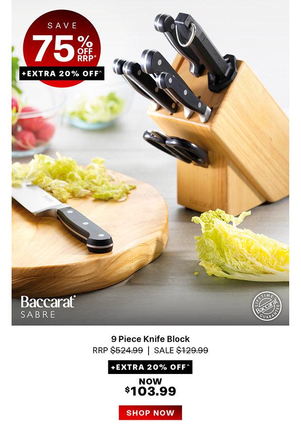 Baccarat SABRE 9 Piece Knife Block