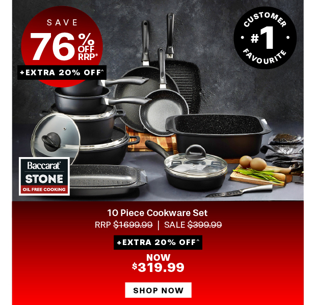 Baccarat STONE 10 Piece Cookware Set with Egg Poacher