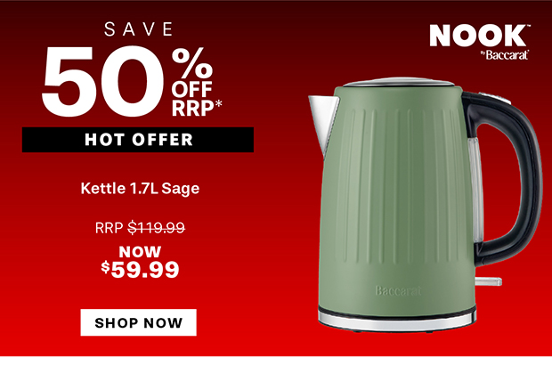 NOOK by Baccarat Kettle 1.7L Sage