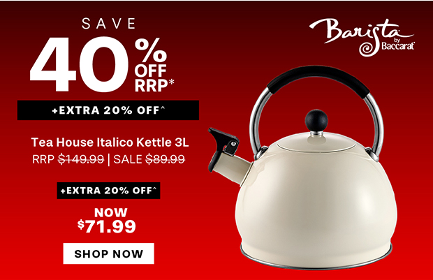 Baccarat Barista Tea House Italico Kettle 3L