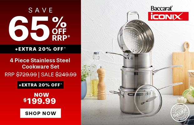 Baccarat iconiX 4 Piece Stainless Steel Cookware Set