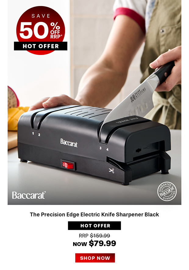 Baccarat The Precision Edge Electric Knife Sharpener Black
