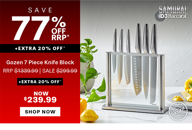 Baccarat iD3 SAMURAI Gozen 7 Piece Knife Block