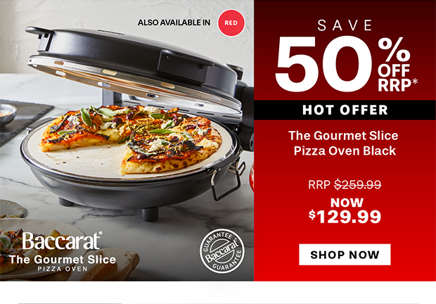Baccarat The Gourmet Slice Pizza Oven Black