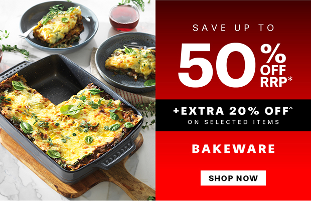 UP TO 50% OFF BAKEWARE