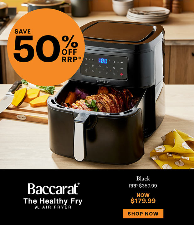 Baccarat The Healthy Fry 9L Air Fryer Black