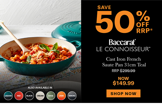 Baccarat Le Connoisseur Cast Iron French Saute Pan 31cm