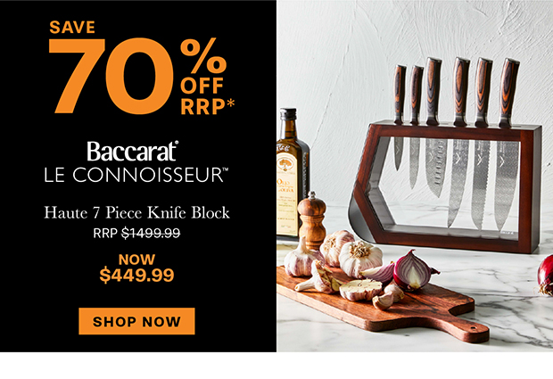 Baccarat Le Connoisseur Haute 7 Piece Knife Block