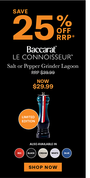 Baccarat Le Connoisseur Salt or Pepper Grinder Lagoon - Limited Edition