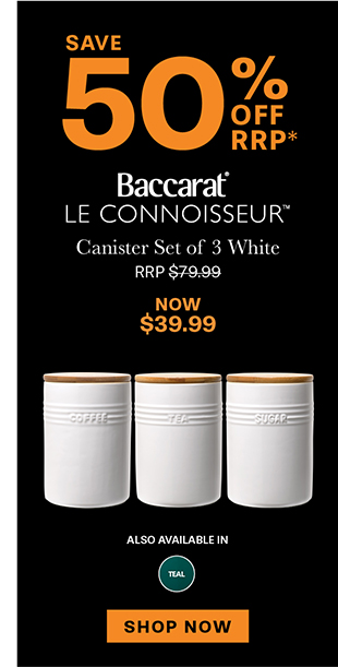 Baccarat Le Connoisseur Canister Set of 3 White