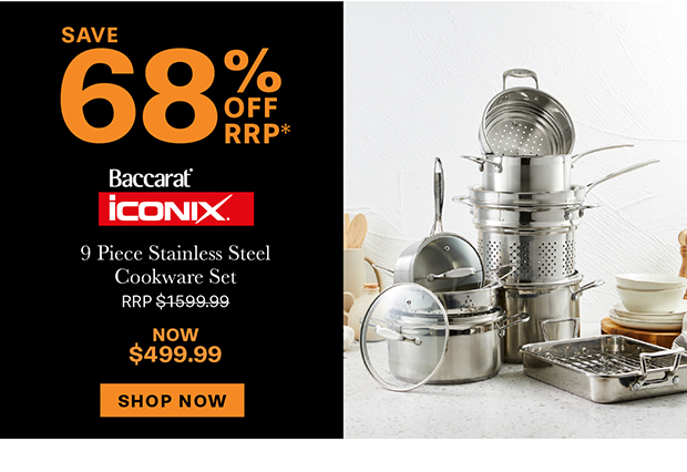 Baccarat iconiX 9 Piece Stainless Steel Cookware Set