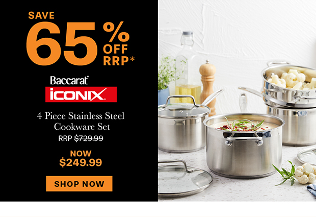 Baccarat iconiX 4 Piece Stainless Steel Cookware Set