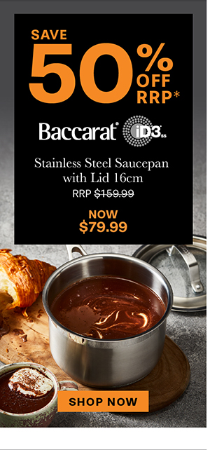 Baccarat iD3 Stainless Steel Saucepan with Lid 16cm