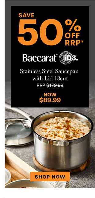 Baccarat iD3 Stainless Steel Saucepan with Lid 18cm