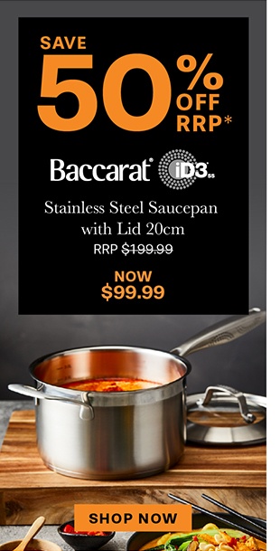 Baccarat iD3 Stainless Steel Saucepan with Lid 20cm