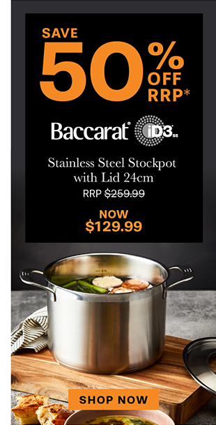 Baccarat iD3 Stainless Steel Stockpot with Lid 24cm