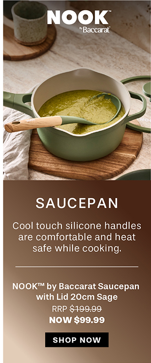 NOOK by Baccarat Saucepan with Lid 20cm Sage