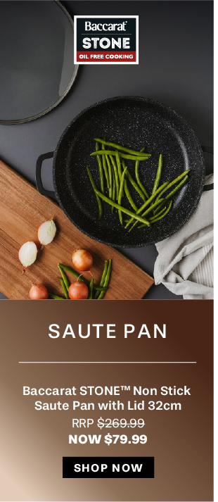 Baccarat STONE Non Stick Saute Pan with Lid 32cm