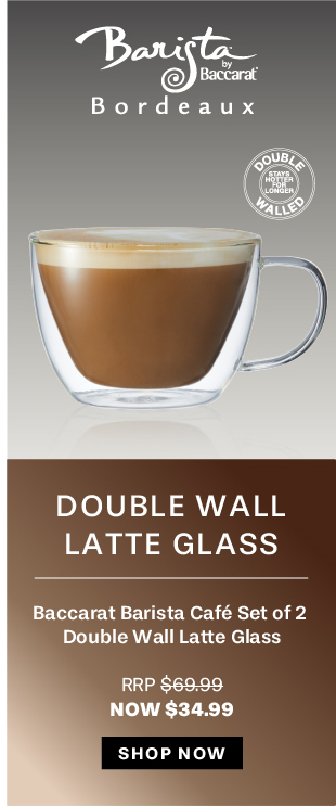 Baccarat Barista Café Set of 2 Double Wall Latte Glass