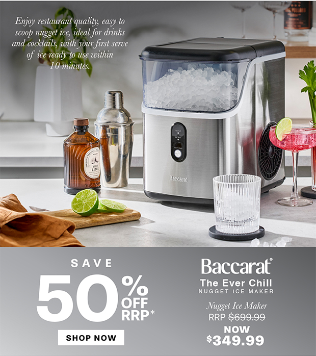 Baccarat The Ever Chill Nugget Ice Maker