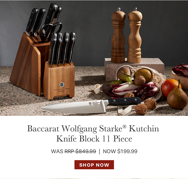 Baccarat WOLFGANG STARKE Kutchin Knife Block 11 Piece