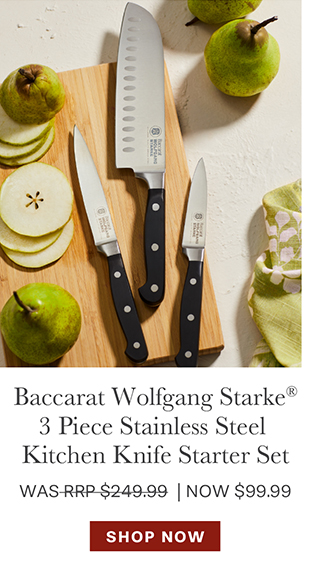 Baccarat WOLFGANG STARKE 3 Piece Stainless Steel Kitchen Knife Starter Set