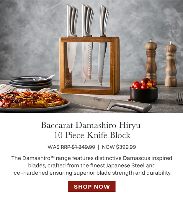 Baccarat Damashiro Hiryu 10 Piece Knife Block
