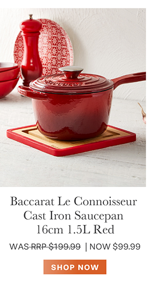 Baccarat Le Connoisseur Cast Iron Saucepan 16cm 1.5L Red