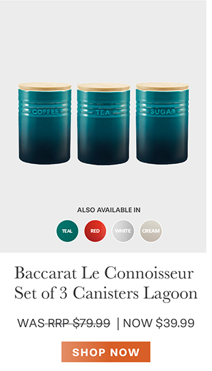 Baccarat Le Connoisseur Set of 3 Canisters Lagoon