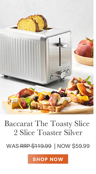 Baccarat The Toasty Slice 2 Slice Toaster Silver