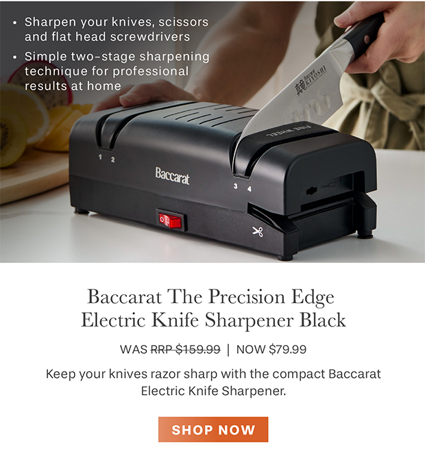 Baccarat The Precision Edge Electric Knife Sharpener Black
