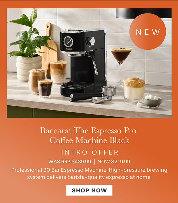 Baccarat The Espresso Pro Coffee Machine Black