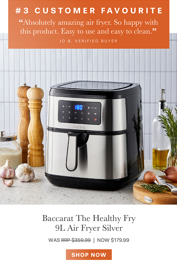 Baccarat The Healthy Fry 9L Air Fryer Silver