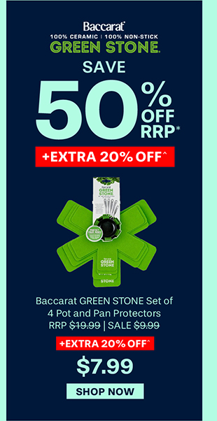 Baccarat GREEN STONE Set of 4 Pot and Pan Protectors