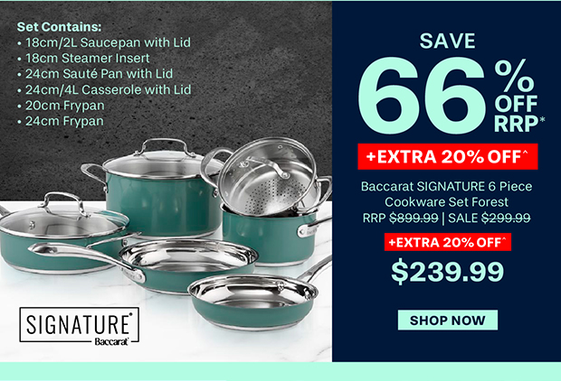 Baccarat SIGNATURE 6 Piece Cookware Set Forest