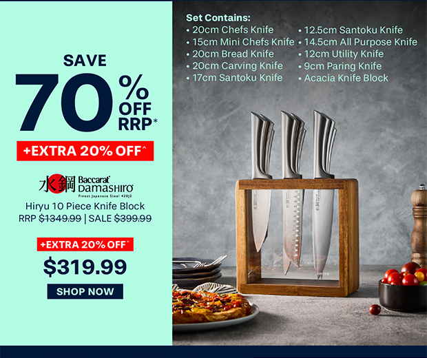 Baccarat Damashiro Hiryu 10 Piece Knife Block