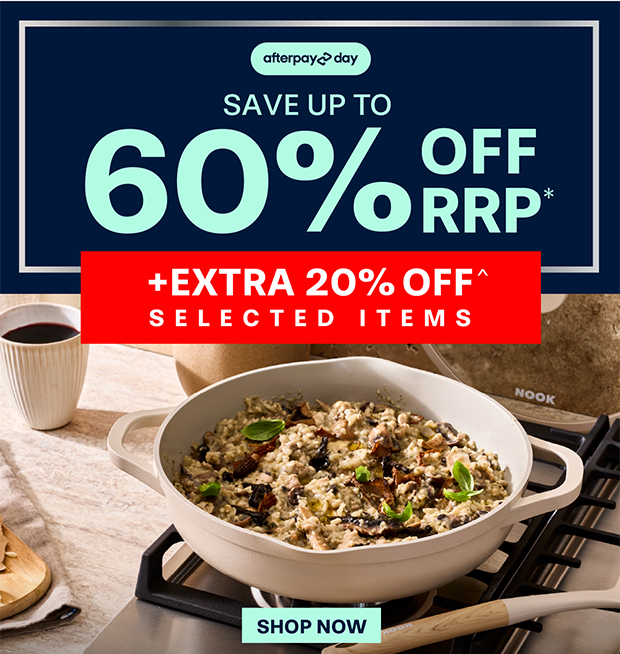 UP TO 60% OFF RRP* + EXTRA 20% OFF SELECTED ITEMS