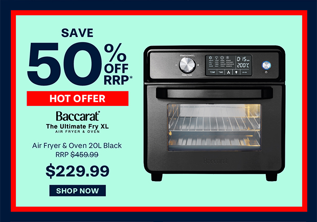 Baccarat The Ultimate Fry XL Air Fryer & Oven 20L Black