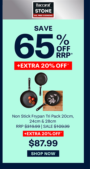 Baccarat STONE Non Stick Frypan Tri Pack 20cm, 24cm & 28cm