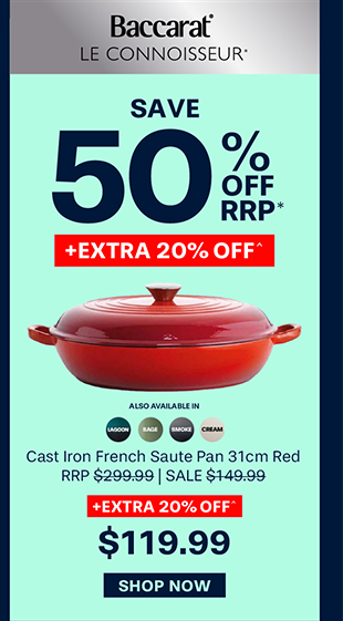 Baccarat Le Connoisseur Cast Iron French Saute Pan 31cm