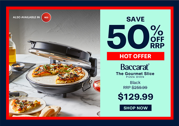 Baccarat The Gourmet Slice Pizza Oven Black
