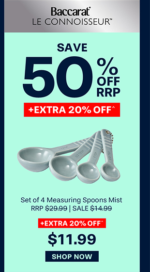 Baccarat Le Connoisseur Set of 4 Measuring Spoons Mist