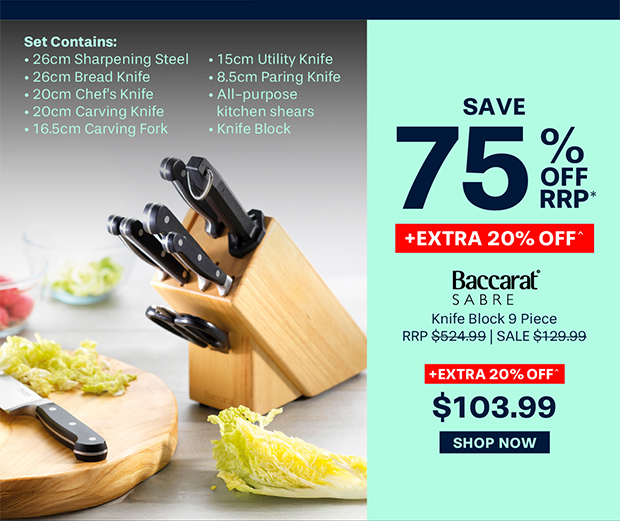 Baccarat SABRE 9 Piece Knife Block