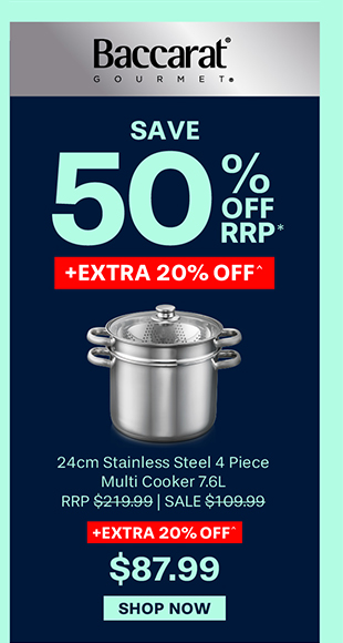 Baccarat Gourmet 24cm Stainless Steel 4 Piece Multi Cooker 7.6L