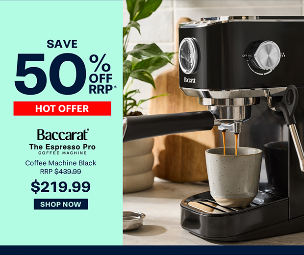 Baccarat The Espresso Pro Coffee Machine Black