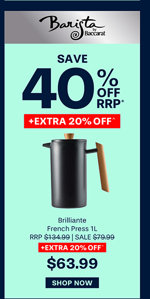 Baccarat Barista Brilliante French Press 1L